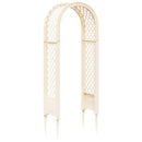 vidaXL Rózsás Ív Tüskékkel Fehér 97 x 43 x 218 cm PP