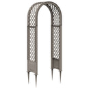 vidaXL Rózsás Ív Tüskékkel Szürke 97 x 43 x 218 cm PP