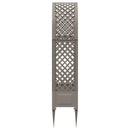 vidaXL Rózsás Ív Tüskékkel Szürke 97 x 43 x 218 cm PP