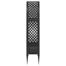 vidaXL Rózsás Ív Tüskékkel Antracitszürke 97 x 43 x 218 cm PP