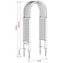 vidaXL Rózsás Ív Tüskékkel Antracitszürke 97 x 43 x 218 cm PP
