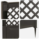 vidaXL Trellis tüskével Antracitszürke 43 x 6 x 165 cm PP