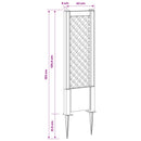 vidaXL Trellis tüskével Antracitszürke 43 x 6 x 165 cm PP
