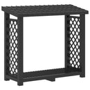 vidaXL Tűzifaállvány 114 x 46 x 101 cm PP Antracitszürke