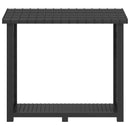 vidaXL Tűzifaállvány 114 x 46 x 101 cm PP Antracitszürke