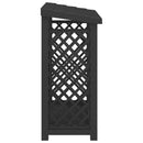 vidaXL Tűzifaállvány 114 x 46 x 101 cm PP Antracitszürke