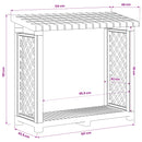 vidaXL Tűzifaállvány 114 x 46 x 101 cm PP Antracitszürke
