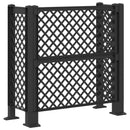 vidaXL Kukás Rács Antracitszürke 123 x 47 x 114 cm PP
