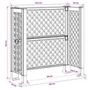 vidaXL Kukás Rács Antracitszürke 123 x 47 x 114 cm PP