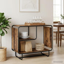 vidaXL Tálalószekrény Antik Fa 80 x 37,5 x 64,5 cm Szerelt Fa