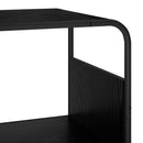 vidaXL Magas komód Fekete Tölgy 80 x 37,5 x 144 cm Szerelt Fa