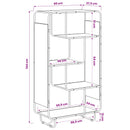 vidaXL Magas komód Sonoma Tölgy 80 x 37,5 x 144 cm Szerelt Fa