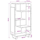 vidaXL Magas komód Kézműves Tölgy 80 x 37,5 x 144 cm Szerelt Fa