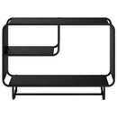 vidaXL Tálalószekrény Fekete Tölgy 93.5 x 37.5 x 64.5 cm Szerelt Fa