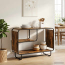 vidaXL Tálalószekrény Füstös Tölgy 93.5 x 37.5 x 64.5 cm Szerelt Fa