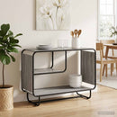 vidaXL Tálalószekrény Szürke Sonoma 93.5 x 37.5 x 64.5 cm Szerelt Fa