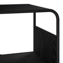vidaXL Magas komód Fekete Tölgy 93.5 x 37.5 x 144 cm Szerelt Fa