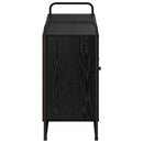 vidaXL Tálalószekrény Fekete Tölgy 102 x 35 x 75 cm Bútorlap