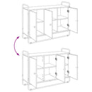 vidaXL Tálalószekrény Antik Fa 102 x 35 x 75 cm Bútorlap