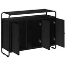 vidaXL Tálalószekrény Fekete Tölgy 102 x 35 x 75 cm Szerelt Fa