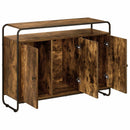vidaXL Tálalószekrény Füstös Tölgy 102 x 35 x 75 cm Szerelt Fa