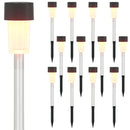 vidaXL Kültéri napelemes lámpák talppal 12 pcs Meleg fehér 29,5 cm
