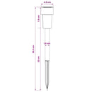 vidaXL Kültéri napelemes lámpák talppal 12 pcs Meleg fehér 29,5 cm