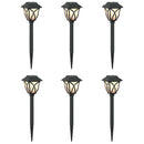 vidaXL Kültéri napelemes lámpák talppal 6 pcs Meleg fehér 42 cm PP