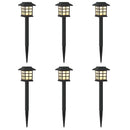 vidaXL Kültéri napelemes lámpák talppal 6 pcs Meleg fehér 38,5 cm PP