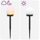 vidaXL Kültéri napelemes lámpák talppal 4 pcs Meleg fehér 38,5 cm ABS