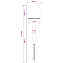 vidaXL Kültéri napelemes lámpák talppal 8 pcs Meleg fehér 38,5 cm ABS