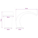 vidaXL Medence Vízesés Ezüst 61 x 30 x 71 cm Rozsdamentes Acél