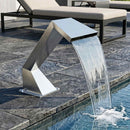 vidaXL Medence Vízesés Rozsdamentes Acél 63,5 x 29 x 51 cm Ezüst