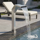vidaXL Medence Vízesés Rozsdamentes Acél 50 x 30 x 90 cm Ezüst