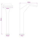 vidaXL Medence Vízesés Rozsdamentes Acél 50 x 30 x 90 cm Ezüst