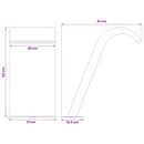 vidaXL Medence Vízesés Ezüst 47 x 31 x 60 cm Rozsdamentes Acél