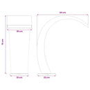 vidaXL Medence Vízesés Ezüst 60 x 30 x 70 cm Rozsdamentes Acél