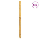 vidaXL Kerítoszlopok 15 db Zöld 60 cm Tömör Fenyőfa
