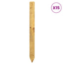 vidaXL Kerítoszlopok 15 db Zöld 60 cm Tömör Fenyőfa