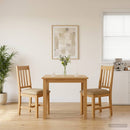 vidaXL Étkezőszék VENLO 2 pcs Tömör Tölgyfa Bézs 45 x 53 x 92 cm