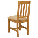 vidaXL Étkezőszék VENLO 2 pcs Tömör Tölgyfa Bézs 45 x 53 x 92 cm