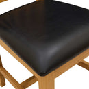 vidaXL Étkezőszék VENLO 2 db Tömör Tölgyfa Fekete 45 x 53 x 92 cm