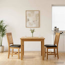 vidaXL Étkezőszék 2 pcs Tömör Tölgyfa Fekete 45 x 59 x 92 cm