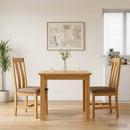 vidaXL Étkezőszék 2 pcs Tömör Tölgyfa Szürke 45 x 54 x 100 cm