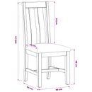 vidaXL Étkezőszék 2 pcs Tömör Tölgyfa Szürke 45 x 54 x 100 cm