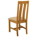 vidaXL Étkezőszék 2 pcs Tömör Tölgyfa Bézs 45 x 54 x 100 cm