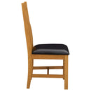 vidaXL Étkezőszék 2 pcs Tömör Tölgyfa Fekete 45 x 54 x 100 cm