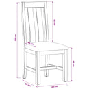 vidaXL Étkezőszék 2 pcs Tömör Tölgyfa Fekete 45 x 54 x 100 cm