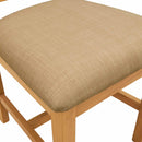 vidaXL Étkezőszék 2 pcs Tömör Tölgyfa Bézs 45 x 59,5 x 100 cm