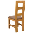 vidaXL Étkezőszék 2 pcs Tömör Tölgyfa Szürke 45 x 51 x 105 cm
